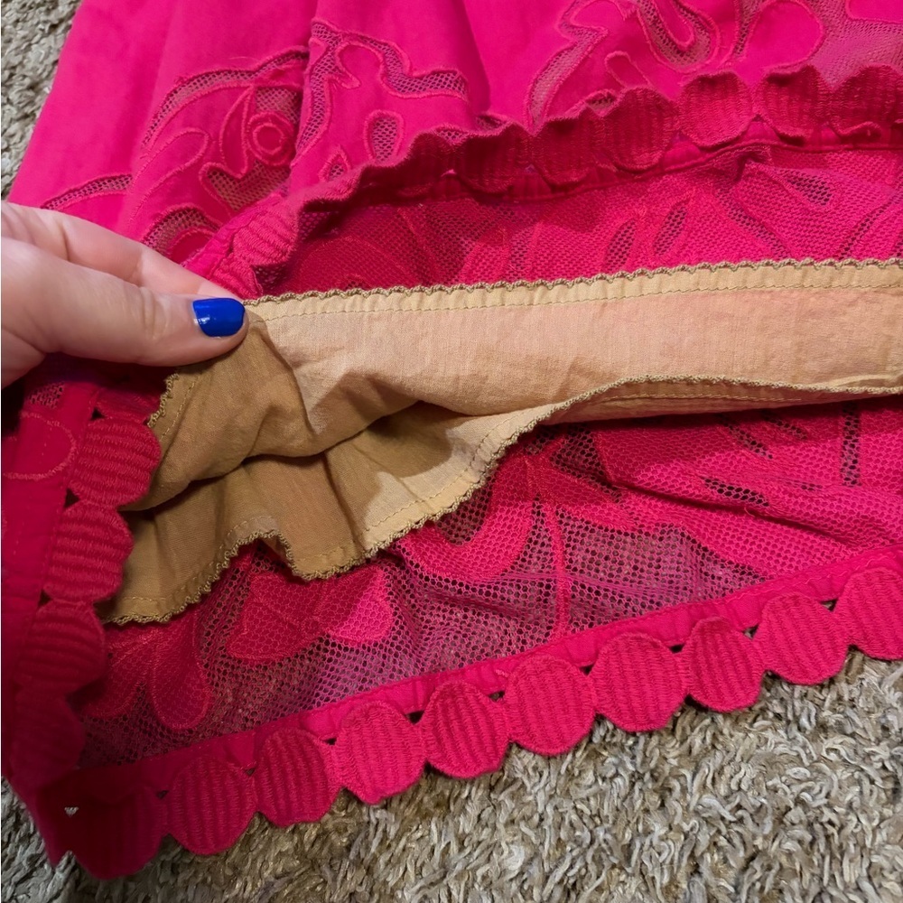 Anthropologie Moulinette Soeurs Dress Womens 8 Rose Pink Sierra Rhododendron - Picture 7 of 12